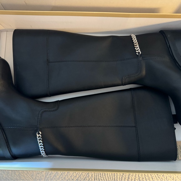 Michael Kors Leather Knee-High Carlisle Boots Wide Shaft Calf vhtf wide calf - Picture 9 of 14